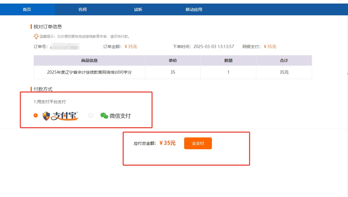 支付頁面 支付頁面
