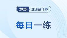 2025年注冊會計師10月每日一練匯總