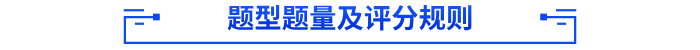 題型題量及評分規則 題型題量及評分規則