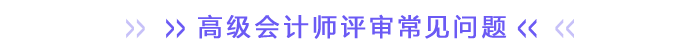 高級會計師評審常見問題 高級會計師評審常見問題