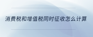 消費稅和增值稅同時征收怎么計算