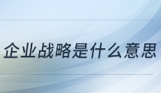 企業戰略是什么意思